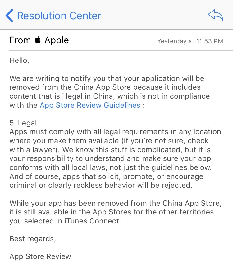 Apple Removes VPN Apps from Chinese App Store